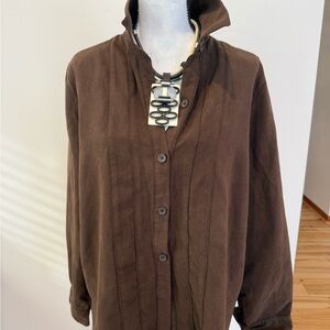 Studio Works Dark Brown/chocolate button down